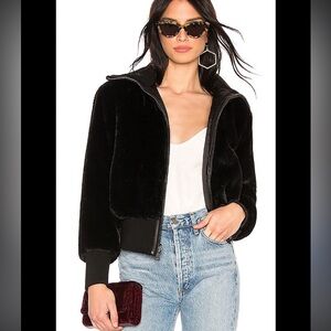CAMI NYC Fey Faux Fur Bomber Jacket woman’s large
